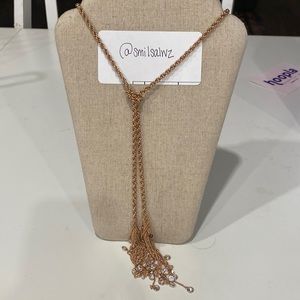 Kendra Scott Sloane Lariat Necklace Rose Gold